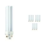 Confezione Multipack 10x Philips MASTER PL-C 18W - 840 Bianco Freddo | 4 Pin