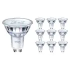 Confezione Multipack 10x Philips Corepro LED Faretti GU10 PAR16 4.9W 460lm 36D - 830 Luce Calda | Sostitutiva 65W
